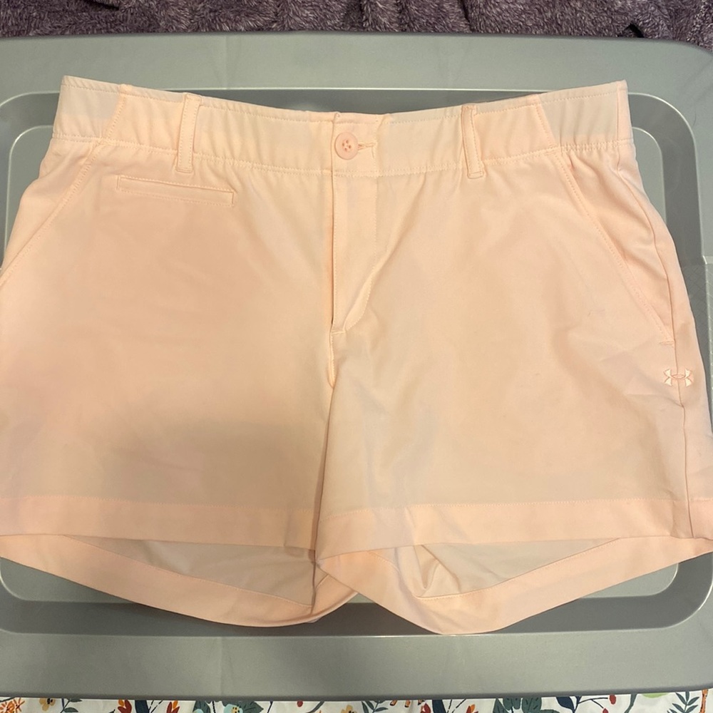 Under Armour Athletic Golf Shorts-  size 8 in peach